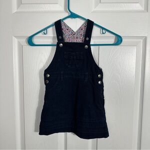 JoJo Maman Bebe 18-24 mo. overalls dress, navy corduroy, cotton, fall